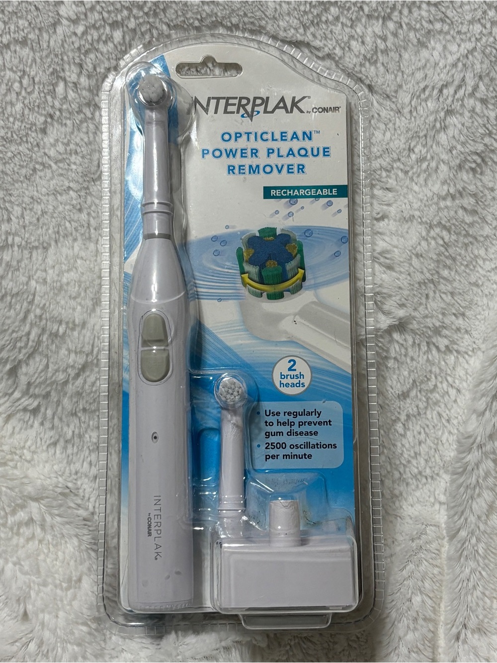 OptiClean Rechargeable Power Plaque Remover - White